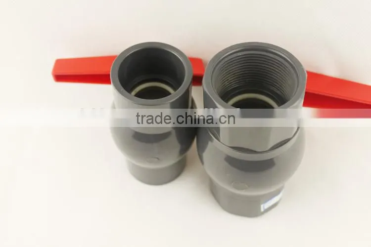 Hot selling common plastic PVC compact ball valve factory price