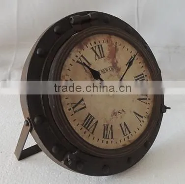 French cottage metal unique desk clock