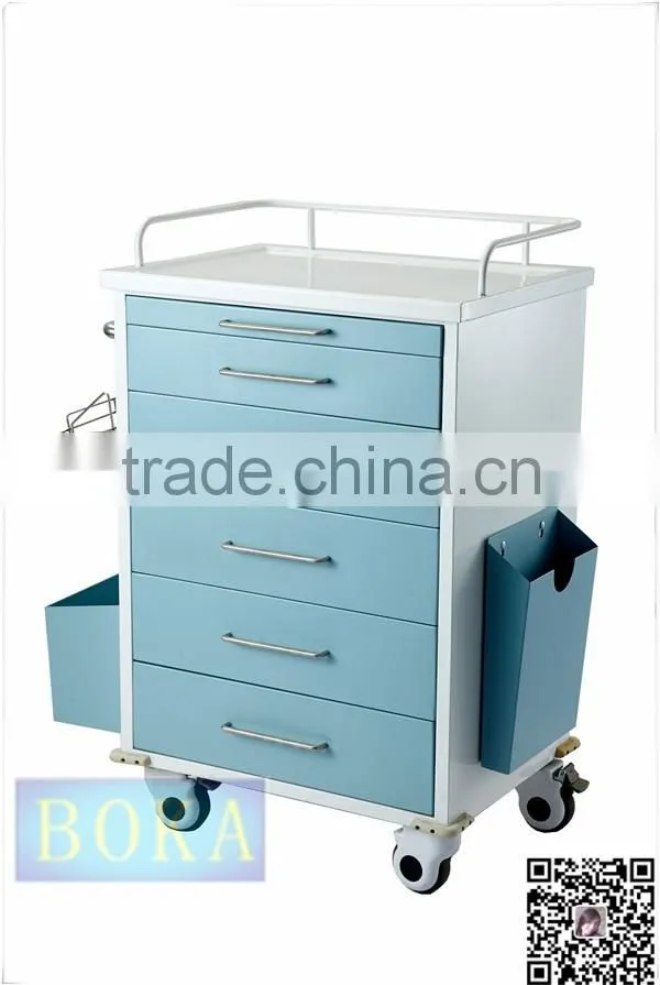 BK807 Stainless steel hospital trolley medical dressing trolley