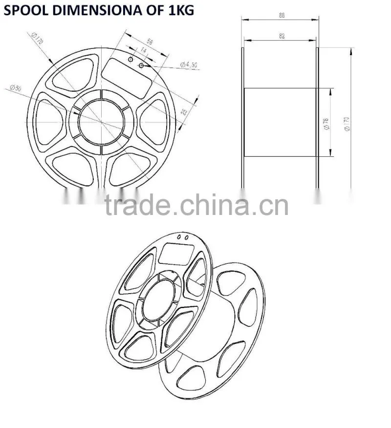 China Material Factory Wholesale Filament for 3D Printer