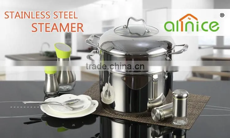 Allnice 6 Quart Pot Cookware with Pasta Insert and Lid, 18/10 Heavy Gauge Stainless Steel, Silver, Dishwasher Safe