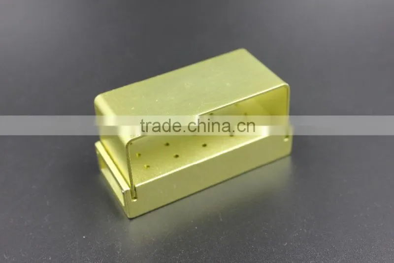 Hot Sale 15 holes Aluminium Dental Bur Holder(golden)
