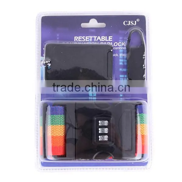 2015 Hot Sale New Products Wholesale Price Combination Luggae Strap With Tags