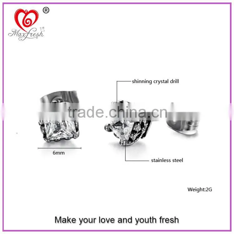 316L Stainless Steel Earrings Fancy Earring Stud Wholesale Tiny Cool Latest Fashion Women Stainless Steel Earring 2015