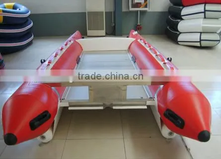 (CE) 14ft inflatable high speed catamaran boat for sale