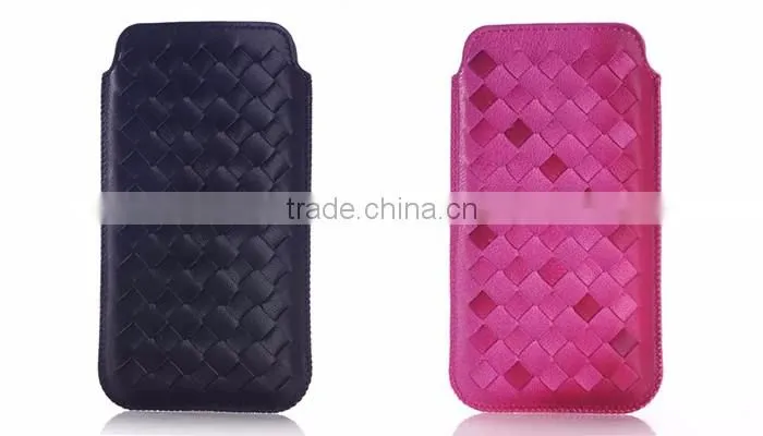 Customized Fashion PU Material Pull out leather phone case for phone pouch
