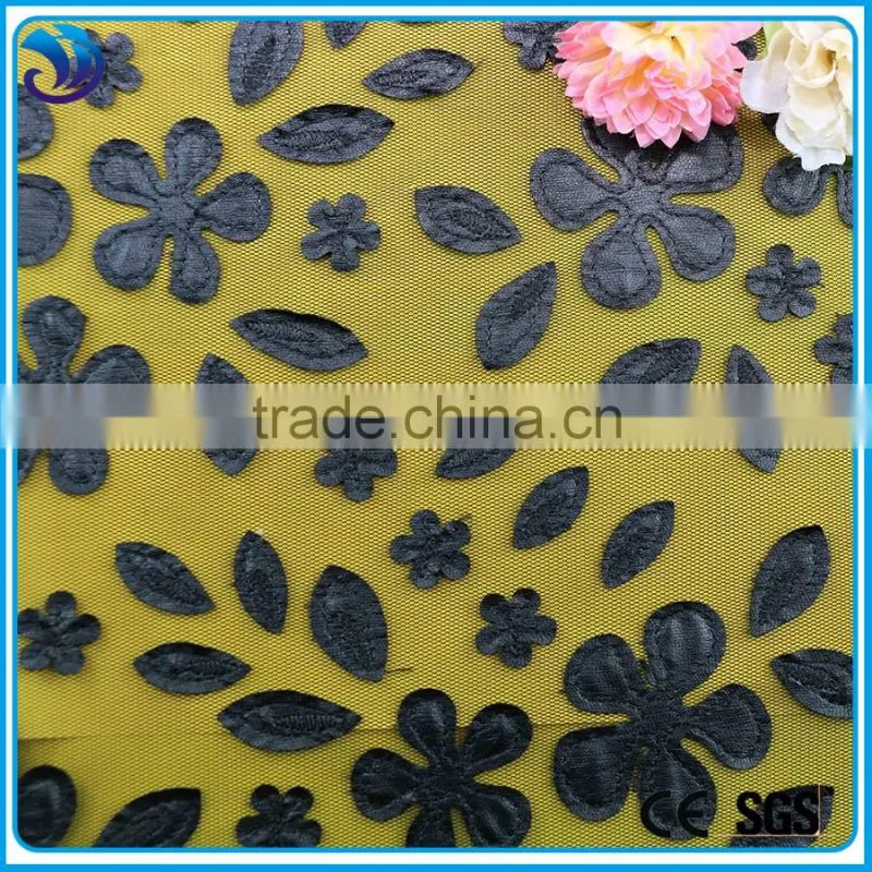new laser embroidery fashion laser embroidery mesh fabric for girl's dressing