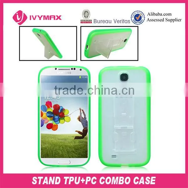 for samsung galaxy s4 i9500 tpu+pc kickstand case
