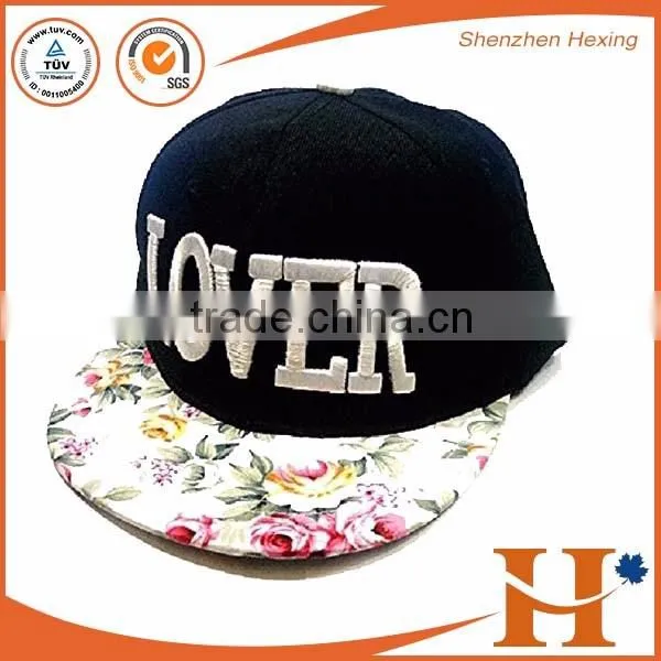 Factory custom 3d embroidery pop hat/plain snapback hats