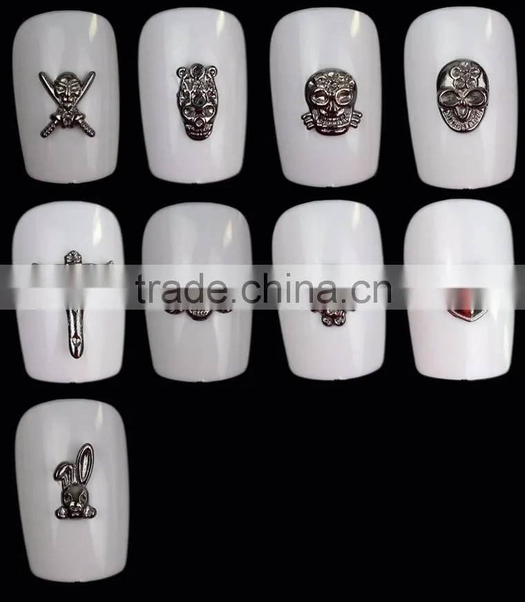 3D Nail Art DIY Rhinestone Decoration Nail Accessories Rock Punk Alloy Skull Rivet Craw For Manicure Tools
