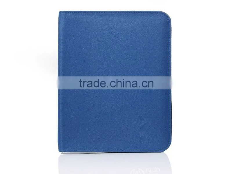 Waterproof Chief blue color genuine leather cover for notebook