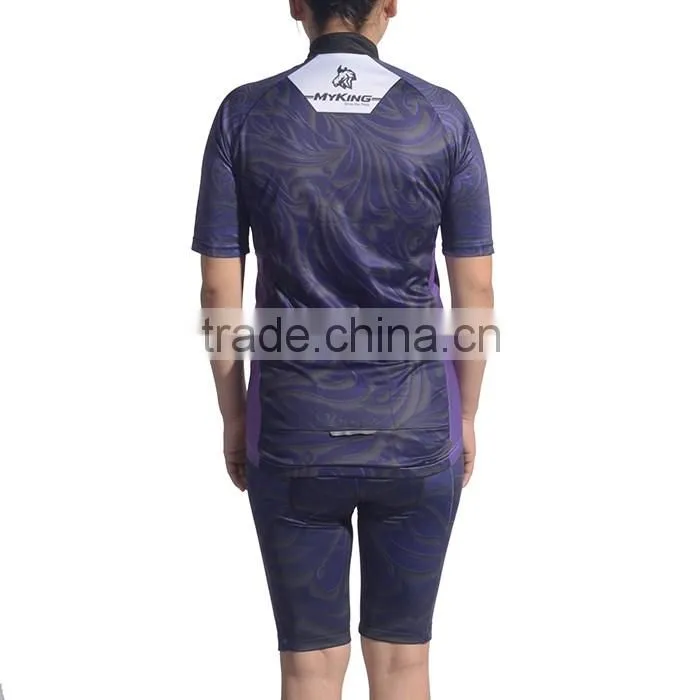 Sexy Short Sleeve Sublimation Print Cycling Jersey For Women