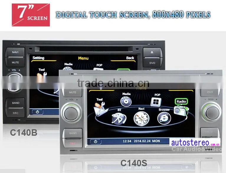 7 inch Car Stereo for FordFocus Mondeo S-maxfiesta Galaxy TransitKuga C-max car GPS Navigation Headunit System car Sat Nav
