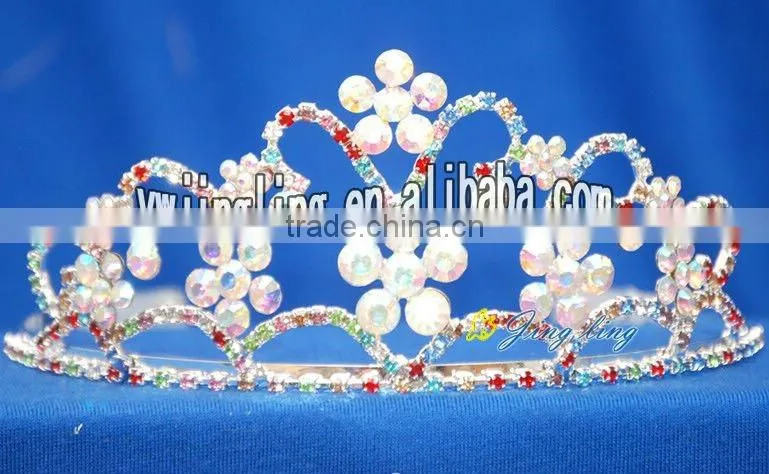 hot sale patriotic rhinestone beauty tiara