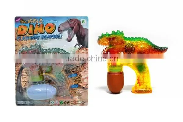 CB1803117 Wholesale Summer Toys 6 Flashing Light Outdoor Toys Eletric Dinosaurs Bubble Gun with Double Bubble Water