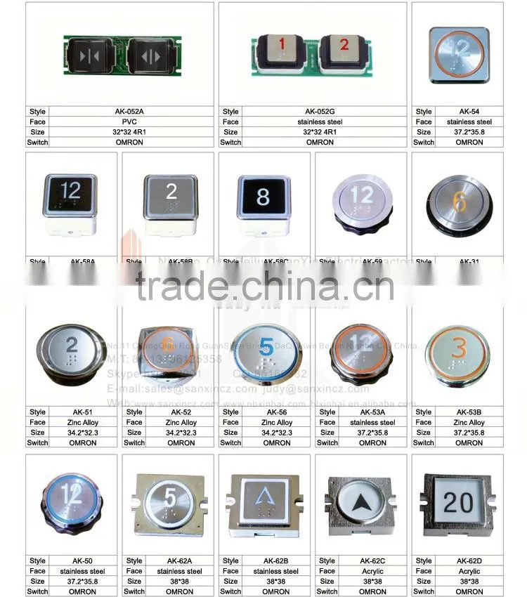elevator parts Elevator Spare Parts Elevator Push Button
