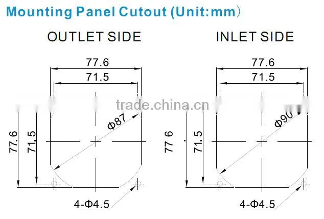 dc ventilation fan 80x80x25mm / dc fan for air condition