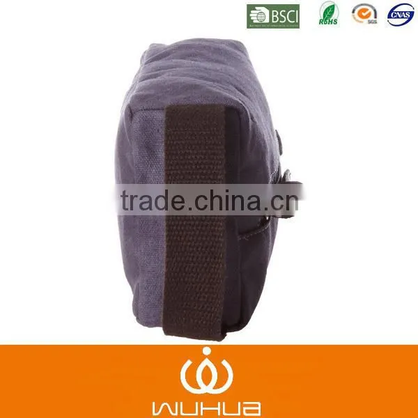 high quality genuine leather unisex Canvas travel shaving kit
