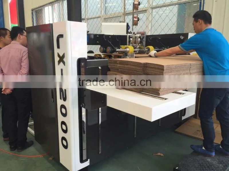 Semi-automatic Folder and stitching stapler machine cartan box