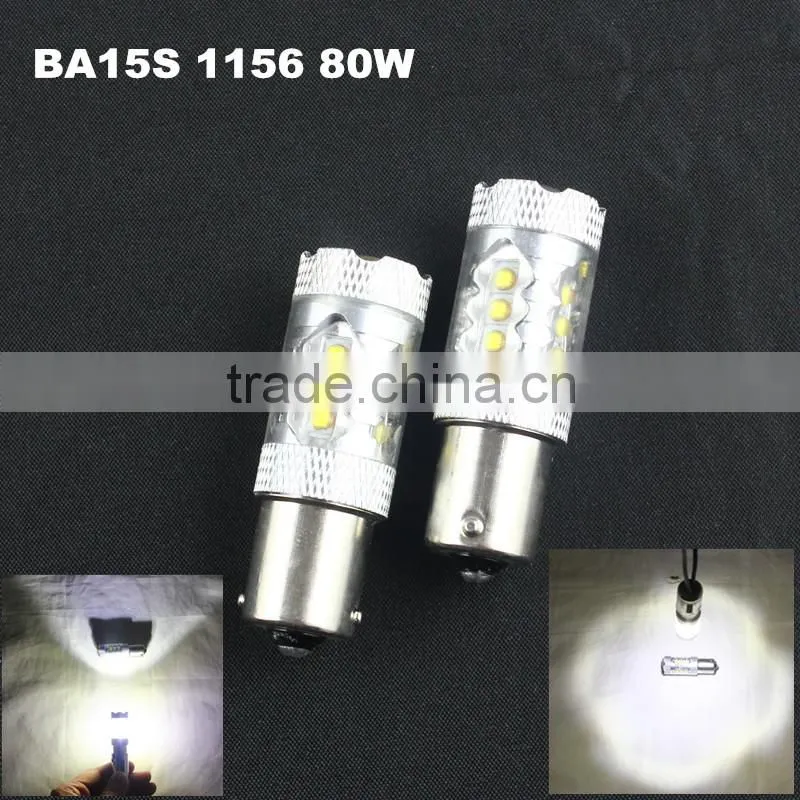 1156 S25 P21W BA15S C REE LED Bulbs 80W Super White LED Turn Light Bulbs For Tesla Honda for Volkswagen Lada