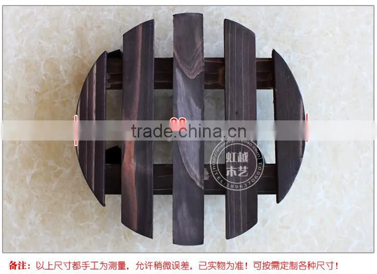 Beautiful pine wood flower pot tray with wheels