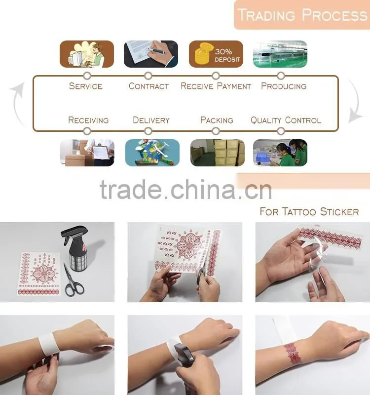 Adhesive Body Jewelry White Tattoo Sticker