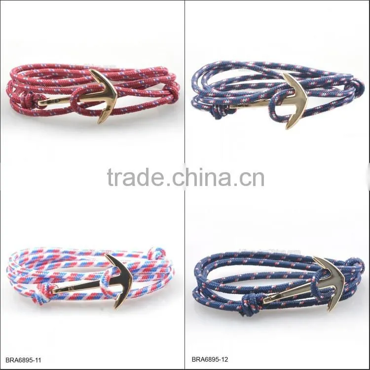 In Stock Navy Blue Rope Anchor Bracelet