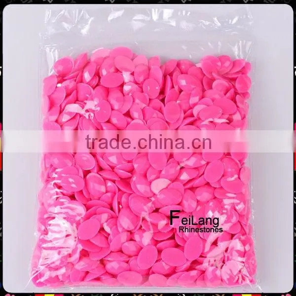 Feilang brand rose color oval acrylic stone acrylic plastic stone for sales