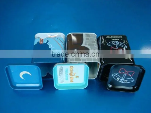 Square samll metal candy tin box