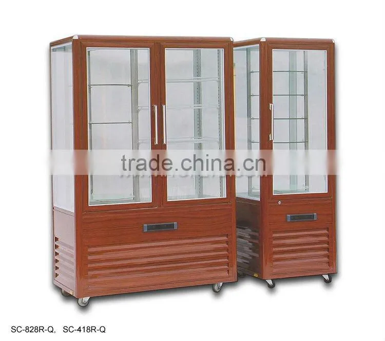 Elegant style (Rotating) Quadrilateral glass showcase