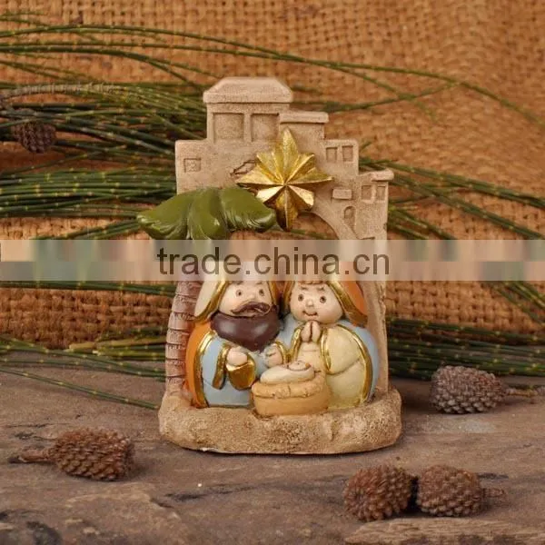 Polyresin material souvenir nativity set