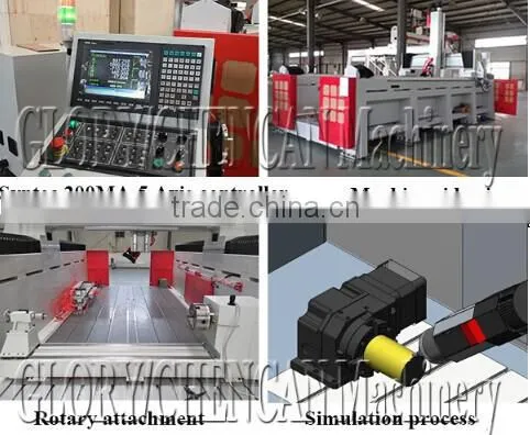 GLORY 5Axis Wood Mold Engraving Machine 5Axis CNC Machine 3D CNC Router with Cheap Price