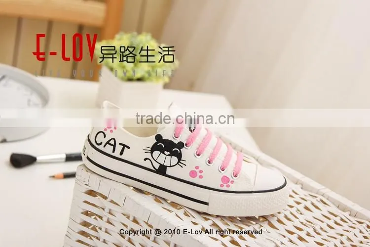 Hot sales high quality new style custom fabric print shoes