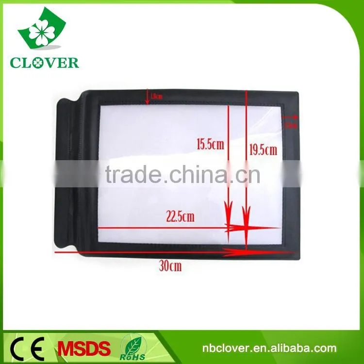 Promotion credit card size with PU leather flat magnifier for elderly
