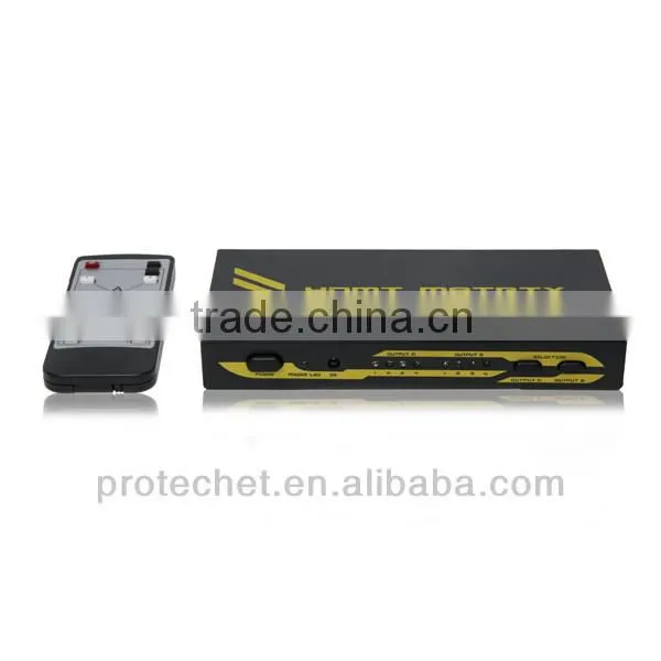 3D HDMI Splitter 4 x 2 Matrix 4 IN 2 OUT 1080P support DTS Digital Dolby Digital made in China electronics