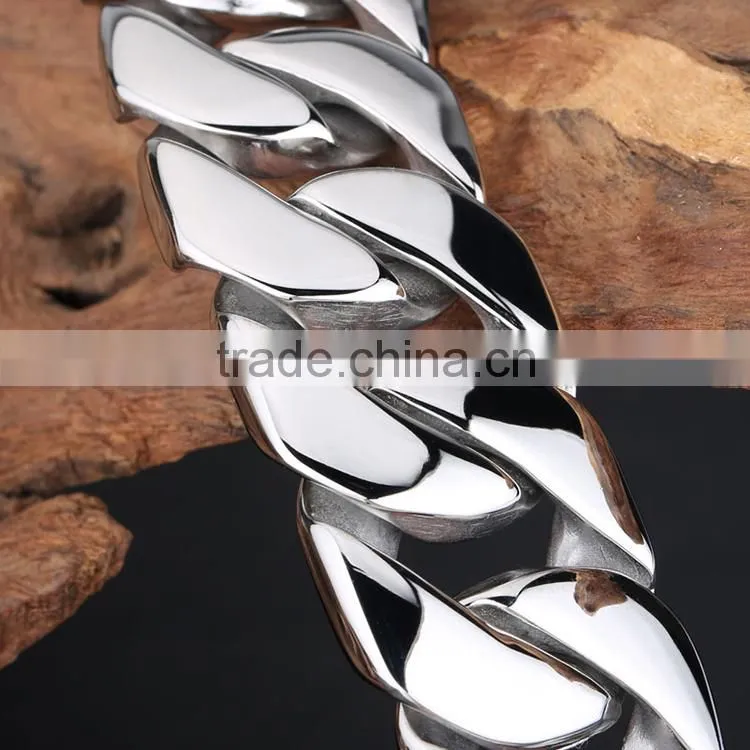 2016 new product stainless steel skull bracelet designs jewelry fashion bracelet bike chains for men /women