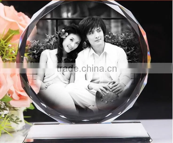 Beautiful Crystal Photo Frames with Picture For Wedding Centerpiece