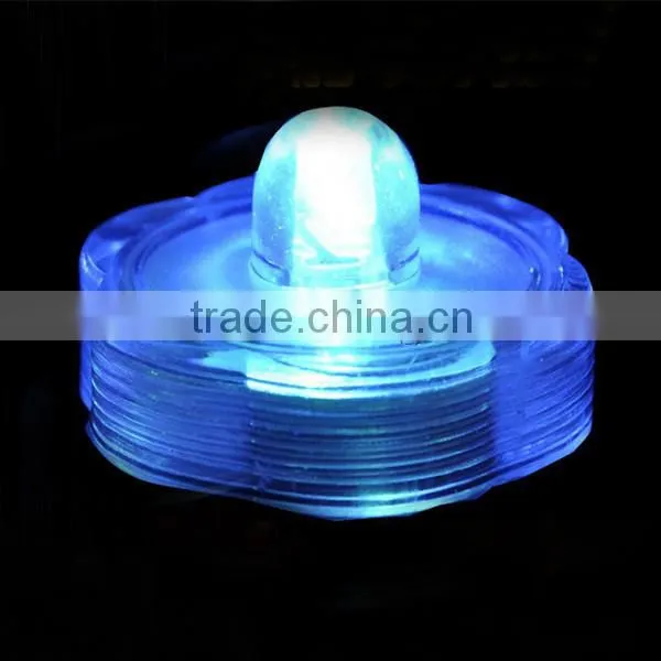 12Pcs Rechargeable Electric Water Submersible Led Tea Lights Candle Blue