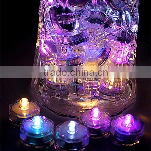12Pcs Rechargeable Electric Water Submersible Led Tea Lights Candle Blue