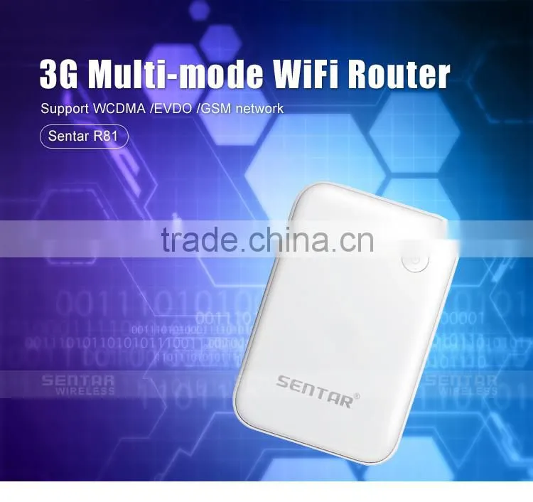 Built-in 5200mAh Li-ion Battery With Power Bank Function 3G Wifi Router
