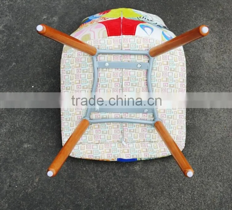 Patchwork dining room chairs cheap with four wood legs