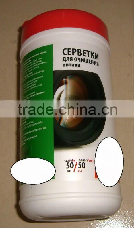 to Euro 100pc/canister optical lens wipe