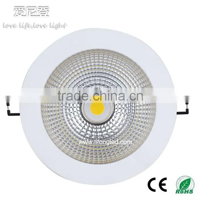 Dimmable 6 inch Led COB downlight,high bright 3 years' warranty cob led downlight 30w
