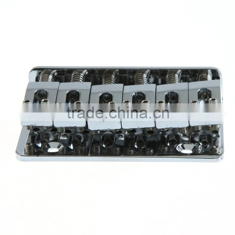 Guitar Parts 65mm Chrome 6 Strings Saddle Hardtail Bridge Top Load