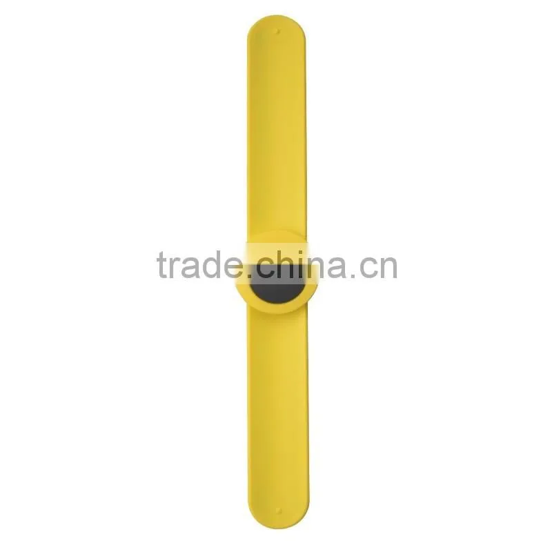 Custom Promotional Emoji Charm Silicone Slap Bracelets