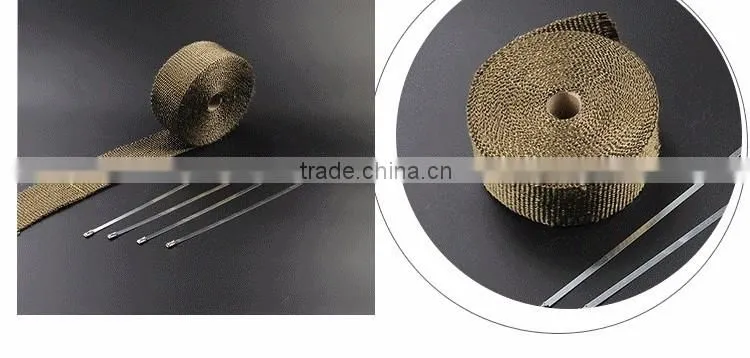 Heat Motocycle Car Exhaust Thermo Turbo Wrap Tape 2" X 5M/10m Fireproof Cloth Roll Black 1022C Car Insulation