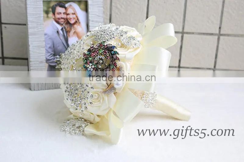 Excellent sparkling jewels wedding bouquets in handmade