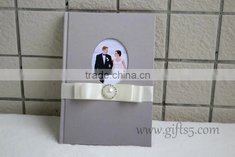 Personalized wedding guest book wiht photo frame