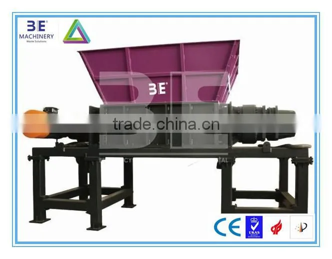 High efficient & high yield with Two shaft shredder/Waste plastic crushing machine/Plastic shredder/Double shaft shredder