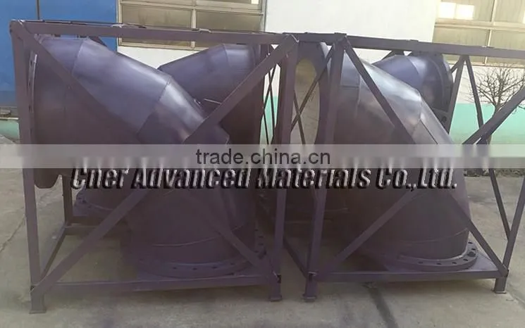 High alumina ceramic lined wear resistant pipe, 95% alumina content available